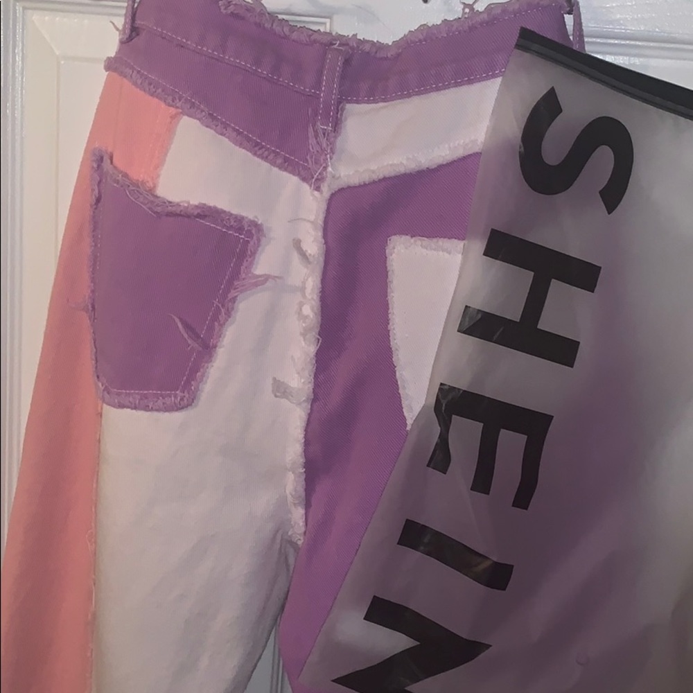 Colour block pants